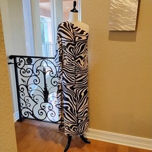 Michael Kors Black and White Zebra Strech Dress